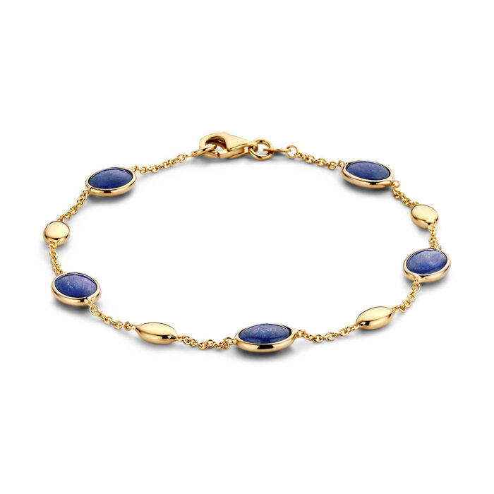 exclusieve sieraden Rotterdam online-armband-geelgoud-edelsteen-Circles Art and Jewelry-Zwijndrecht