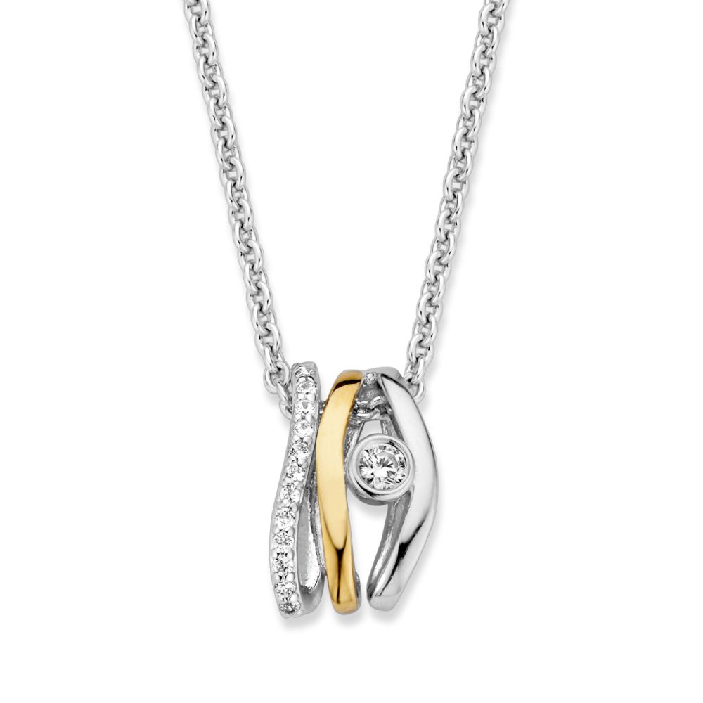 exclusieve sieraden Rotterdam online-hanger-zilver-goud-zirkonia-Circles Art and Jewelry-Zwijndrecht